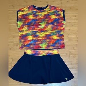 BIDI BADU active wear top and skirt (L)